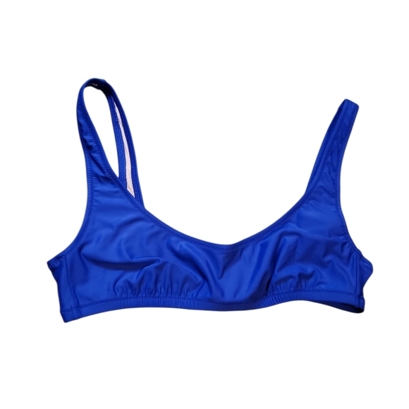 J. Crew Royal Blue Bralette Sporty Bikini Top NEW - Picture 1 of 3